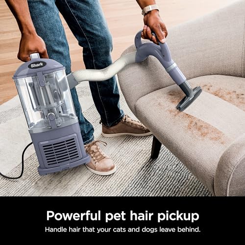 Shark Upright Vacuum, Navigator Lift-Away Deluxe with Large Dust Cup Capacity, HEPA Filter, Swivel Steering, Upholstery Tool & Crevice Tool, Blue, NV360