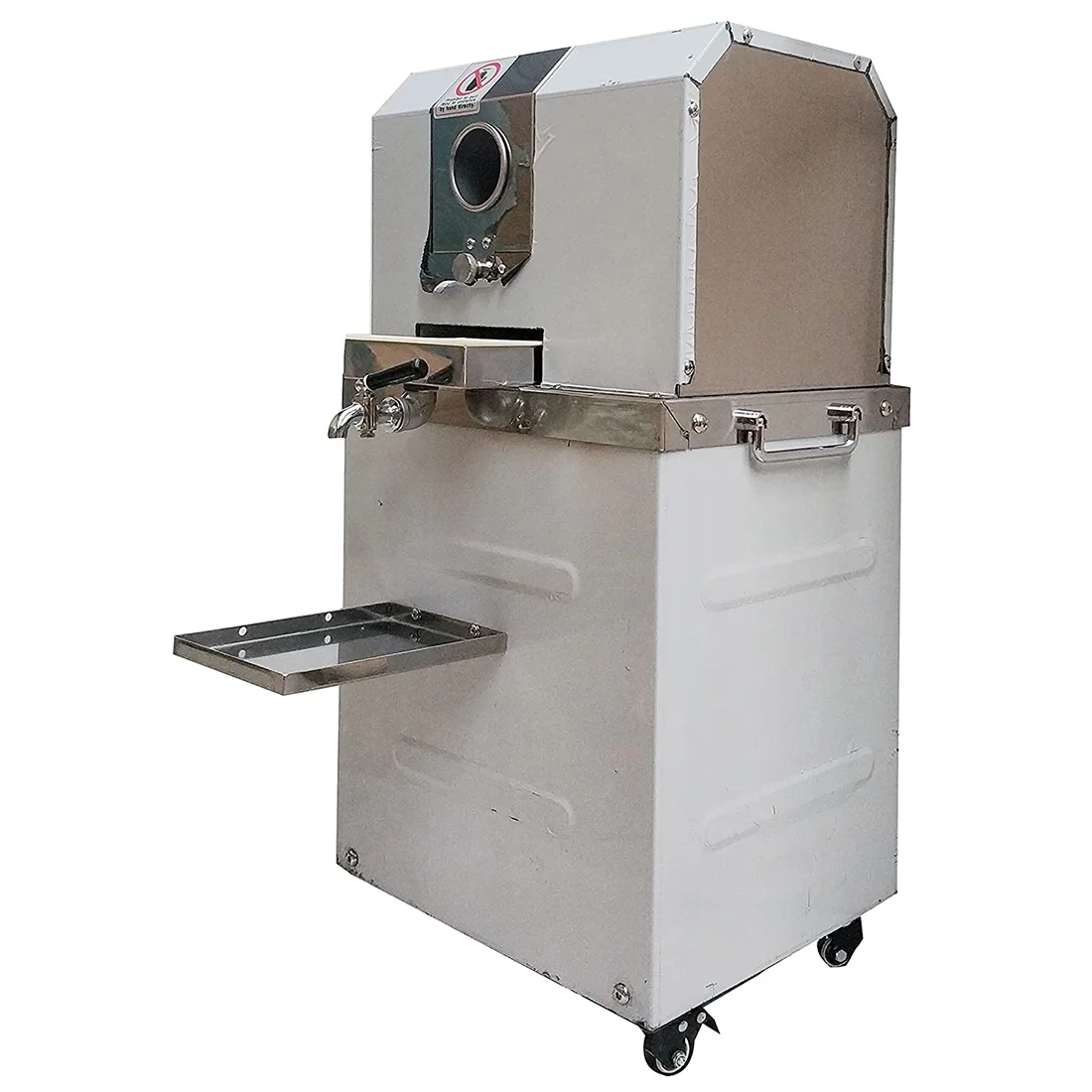 PreAsion Vertical Electric Sugarcane Juicer Juice Press Machine 4 Rollers Stainless Steel Silver