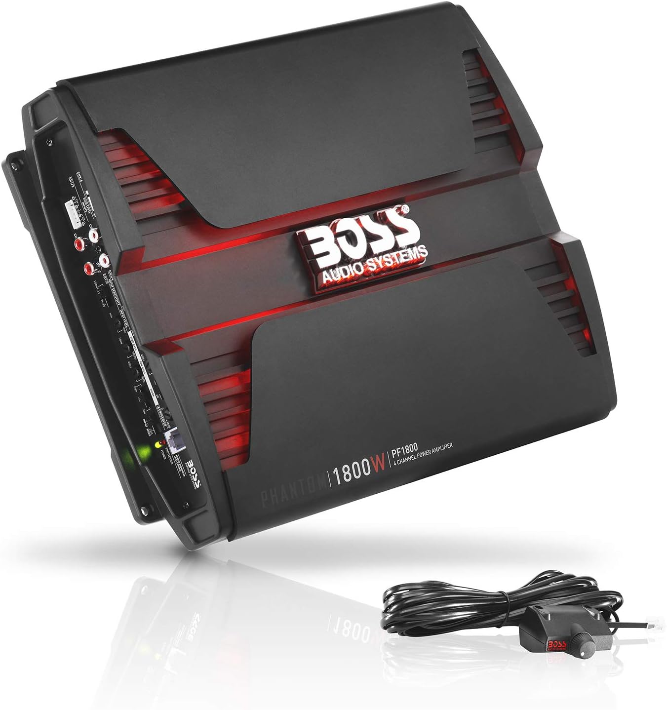 BOSS Audio Systems PV3700 5 Channel Car Amplifier – Phantom Series, 3700 Watts, Full Range, Class A-B, 2-4 Ohm Stable, Mosfet Power Supply, Bridgeable, Remote Subwoofer Control