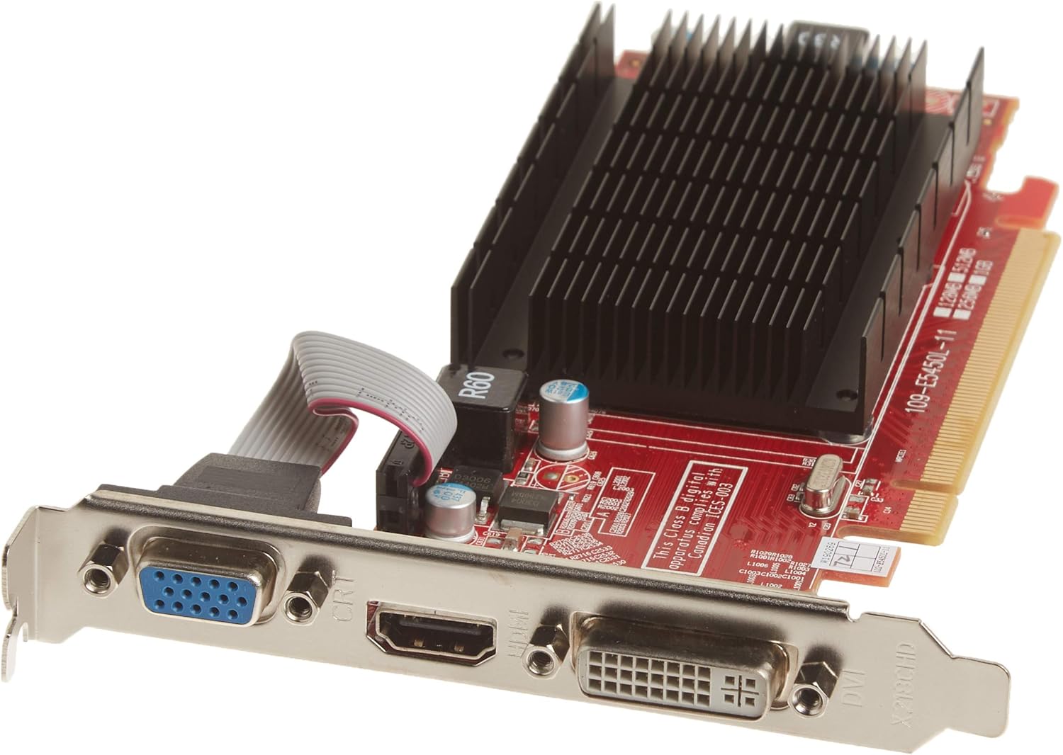 VisionTek Radeon 5450 2GB DDR3 (DVI-I, HDMI, VGA) Graphics Card - 900861,Black/Red