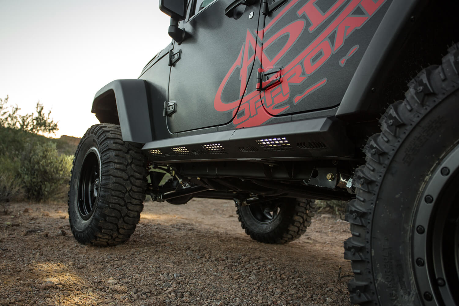 Addictive Desert Designs 07-18 Jeep Wrangler JK 4 Door Stealth Fighter Side Steps w/ ADD Logo Fits select: 2015-2017 JEEP WRANGLER UNLIMITED SPORT, 2012-2014 JEEP WRANGLER SPORT