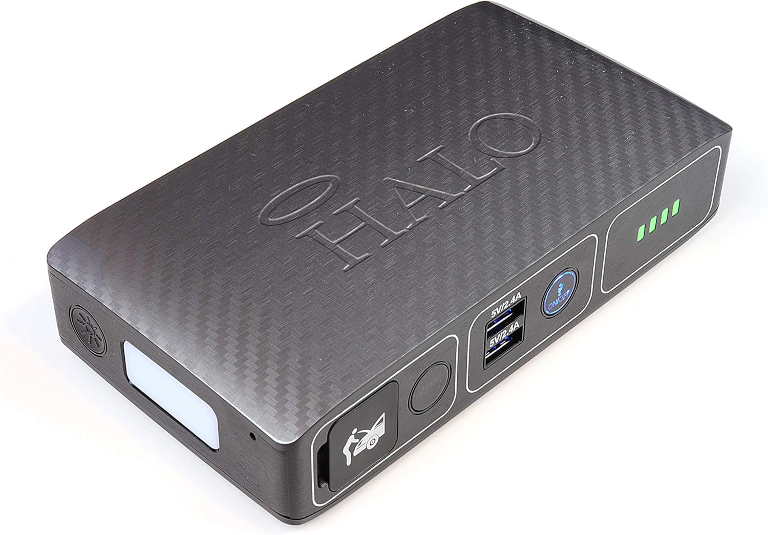 HALO Bolt Compact Portable Car Jump Starter - Car Battery Jump Starter with 2 USB Ports to Charger Devices, Portable Car Charger - Mint Ombre