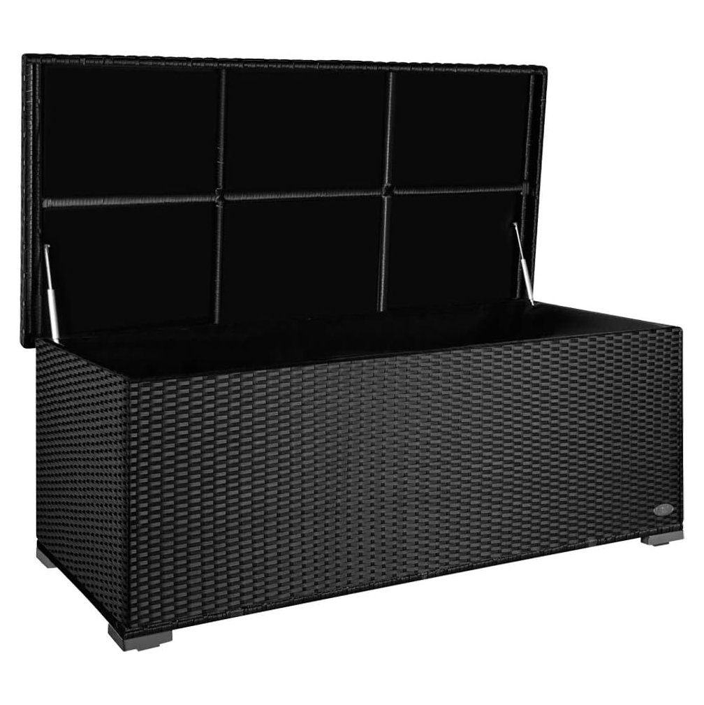 RS Trade 'Sienna' 650L poly-rattan garden cushion box