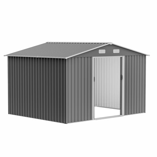 6x4 Ft Outdoor Storage Shed, Heavy-Duty All-Weather Tool Shed with Lockable Doors, Durable Resin Construction for, Patio & Backyard Organization Black