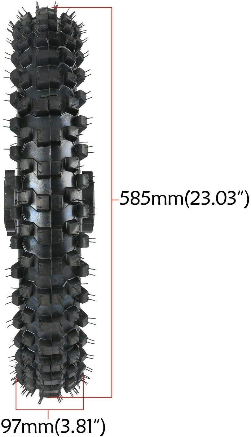 16in 90/100-16 Rear Tire Rim Wheel & Sprocket Tire Assembly for Dirt Pit Bike TTR125 KX100 CRF100