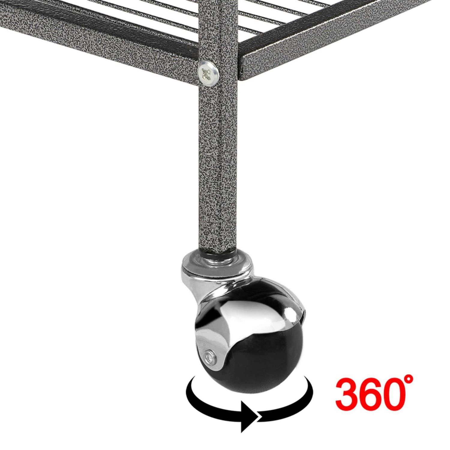 Topeakmart Black Large Bird Cage with Storage Shelf - Pet Supplies online store