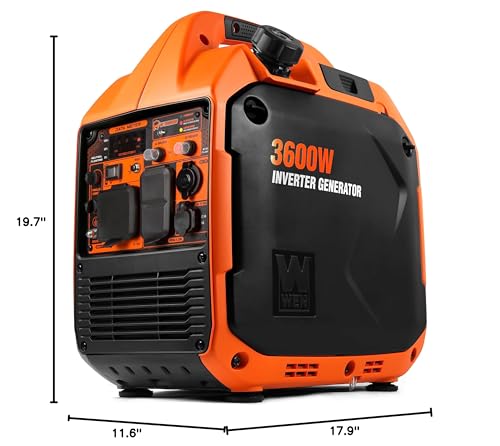 WEN Quiet and Lightweight 3600-Watt Dual Fuel RV-Ready Portable Inverter Generator with Fuel Shut Off and CO Watchdog (DF360iX)