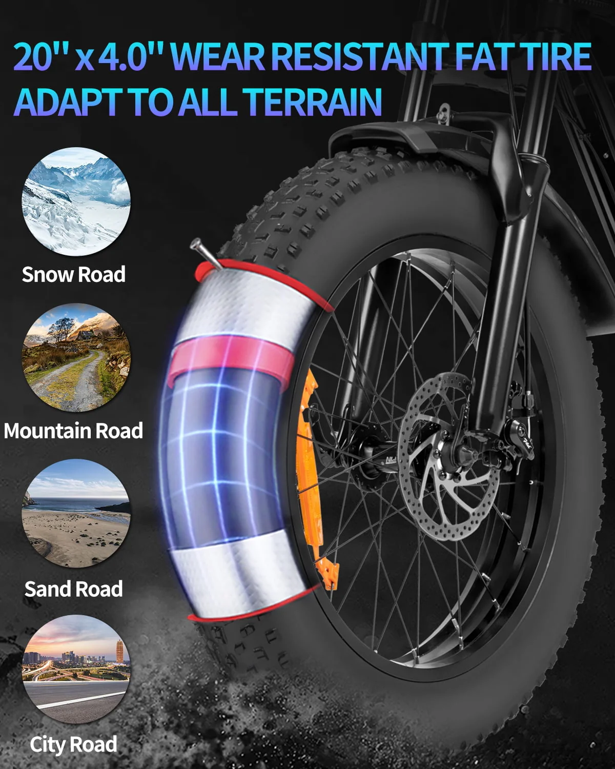 Electric Bike for Adults Ridstar, 20 Fat Tire Electric Motorcycle,1000W Electric Bike with Removable 48V/20Ah Battery E-Bike Shimano 7 Full Suspension Electric Bicycle