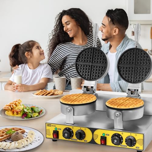 Dyna-Living Commercial Waffle Maker for Restaurant Bakeries Snack Bar