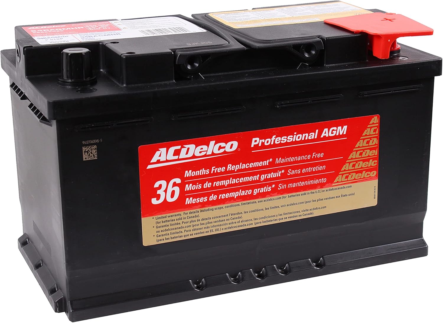 ACDelco Gold 94RAGMHR 36 Month Warranty High Reserve AGM BCI Group 94R Battery