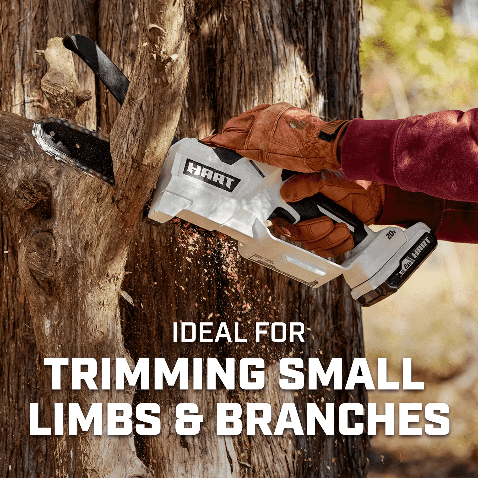 HART 20-Volt 6-inch Battery-Powered Pruning Saw Kit, (1) 2.0Ah Lithium-Ion Battery