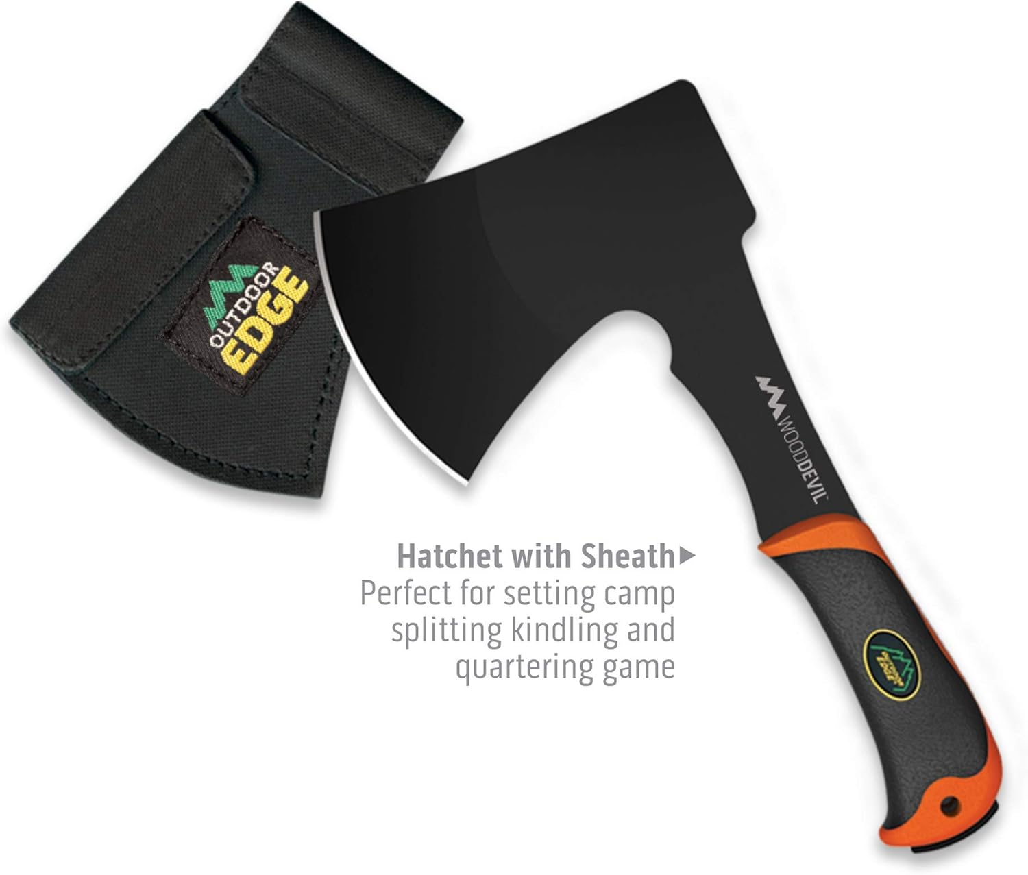 Outdoor Edge Outfitter, 9-Piece Field to Freezer Hunting & Game Processing Knife Set with Caping Knife, Gut-Hook Skinner, Boning/Fillet Knife, Sharpener, Axe, Wood/Bone Saw, Spreader, Gloves