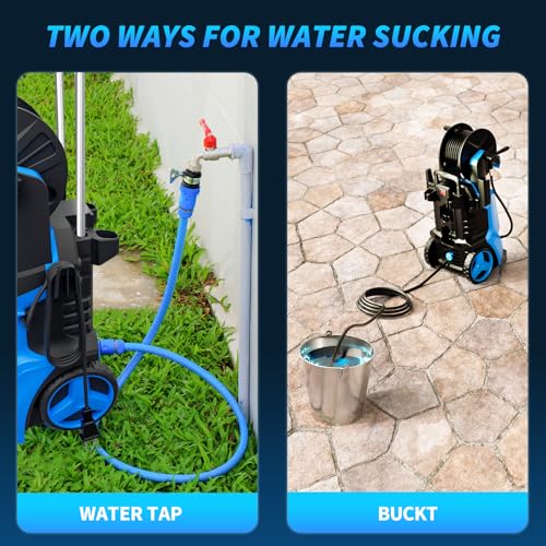 Electric Pressure Washer 4500 PSI Max 3.2 GPM,Power Washer with RC Adjustable Pressure,4 Nozzles and 500ml Foam Cannon,for Cars,Patios and Floor Cleaning