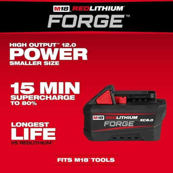 Milwaukee M18 18V Lithium-Ion 175-Watt Powered Compact Inverter for M18 Batteries with M18 HIGH OUTPUT FORGE 6.0 Ah Battery