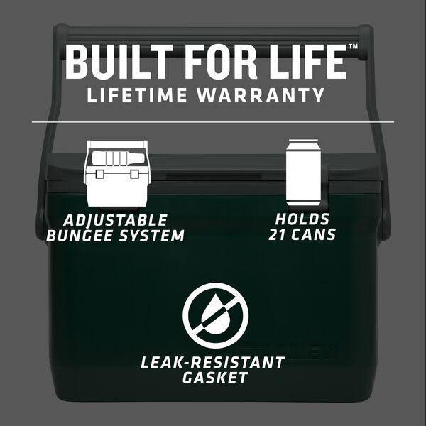 Stanley Adventure Easy Carry Outdoor 16 Quart Cooler, Green