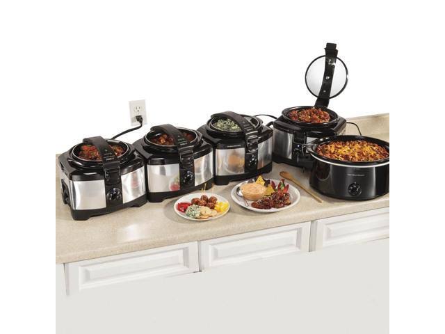 Hamilton Beach 33540A Connectables Slow Cooker, Silver, 4 Quarts