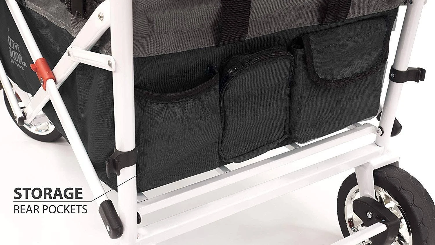 Push Pull Folding Wagon Stroller with Canopy 900580 Black/Gray