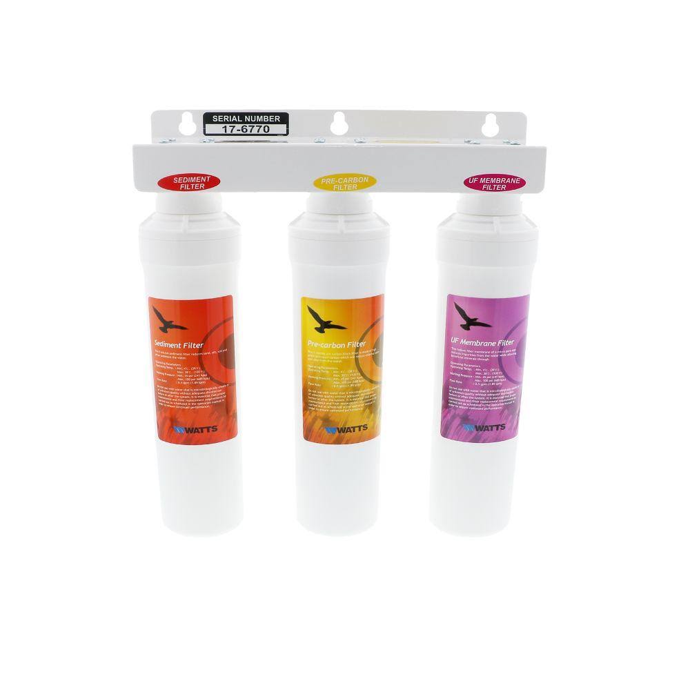 Watts (WQCFU-T-11KIT) 11x22 Triple Stage Hollow Fiber uF, Carbon System