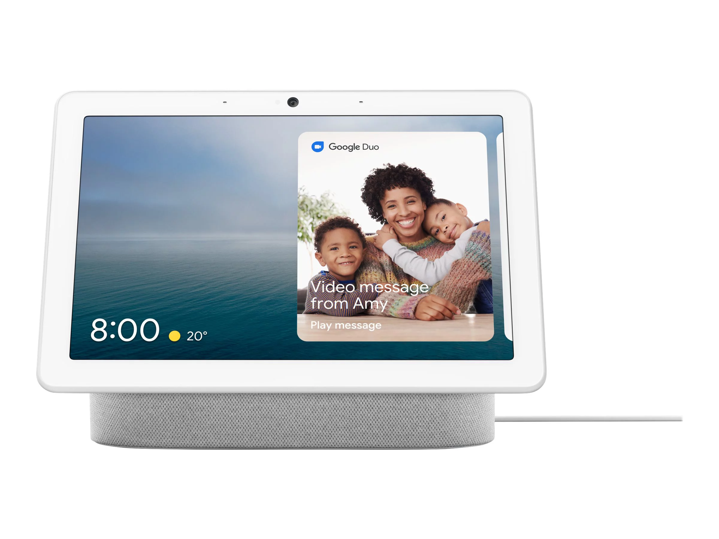 Google Nest Hub Max - Smart display - LCD 10" - 2.1-channel - wireless - Wi-Fi, Bluetooth - chalk