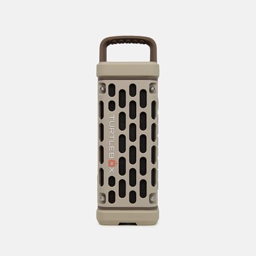 Turtlebox Ranger: Loud! Outdoor Portable Bluetooth 5.4 Speaker | Rugged, Waterproof, Ultra-Portable | Plays to 105db, Deep Bass, Shockproof, Unlimited Pairing for Full Stereo Experience, River Rock