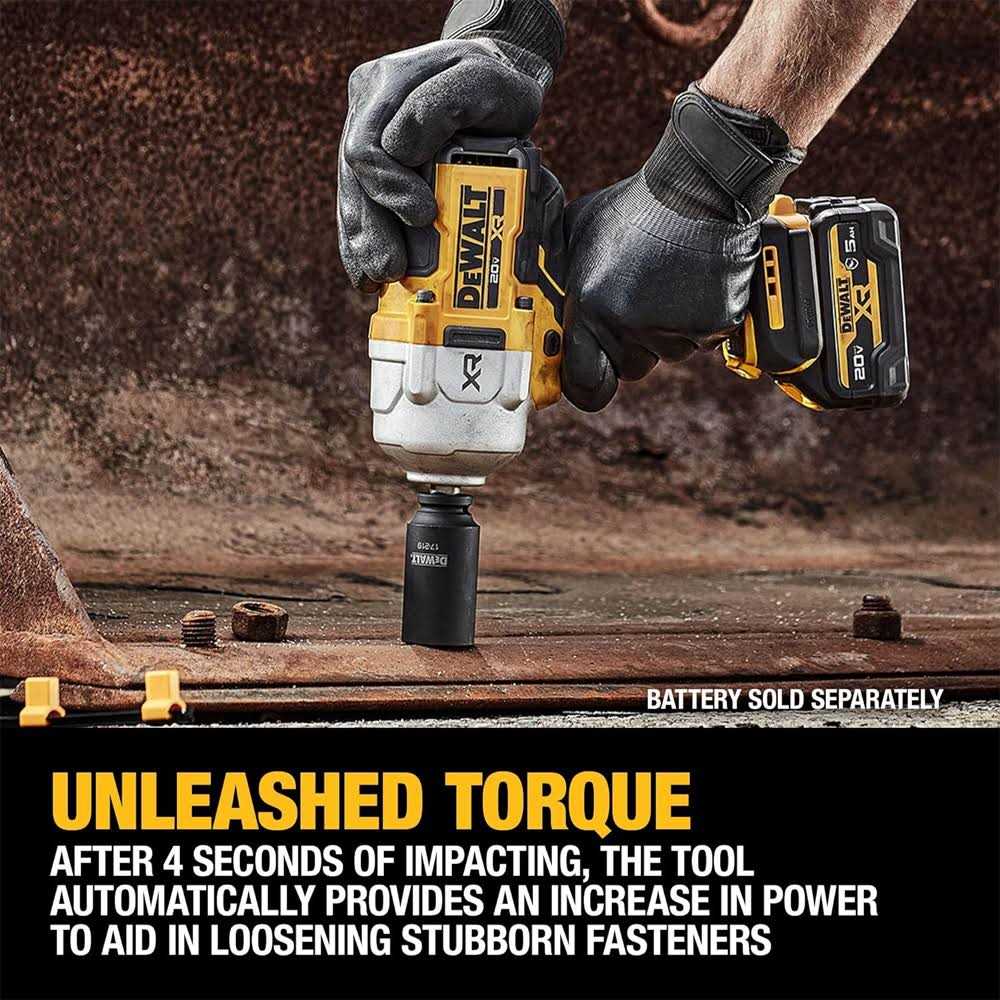 DeWalt DCF961B 20V MAX* XR Brushless Cordless 1/2  High Torque Impact Wrench with Hog Ring Anvil