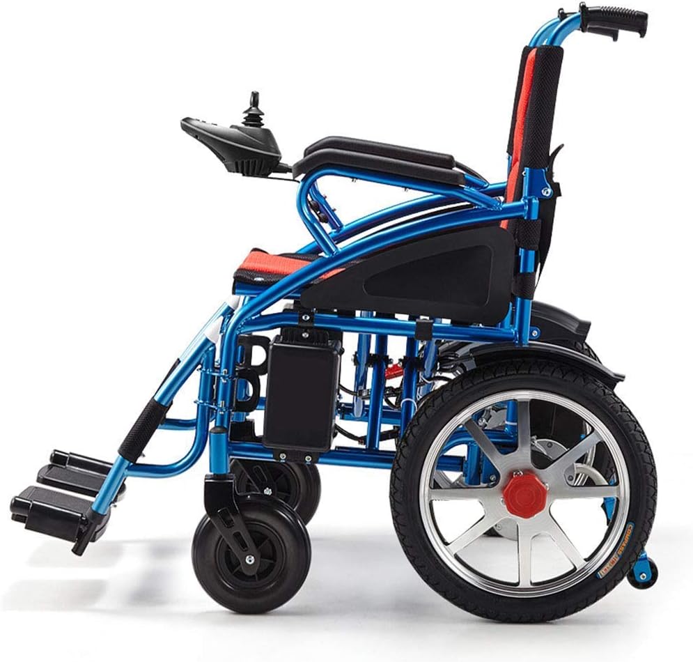 Fashion Portable Wheelchair Portable Folding Wheelchair Foldable Lightweight Electric Power Wheelchairs - with 20A Lithium Battery