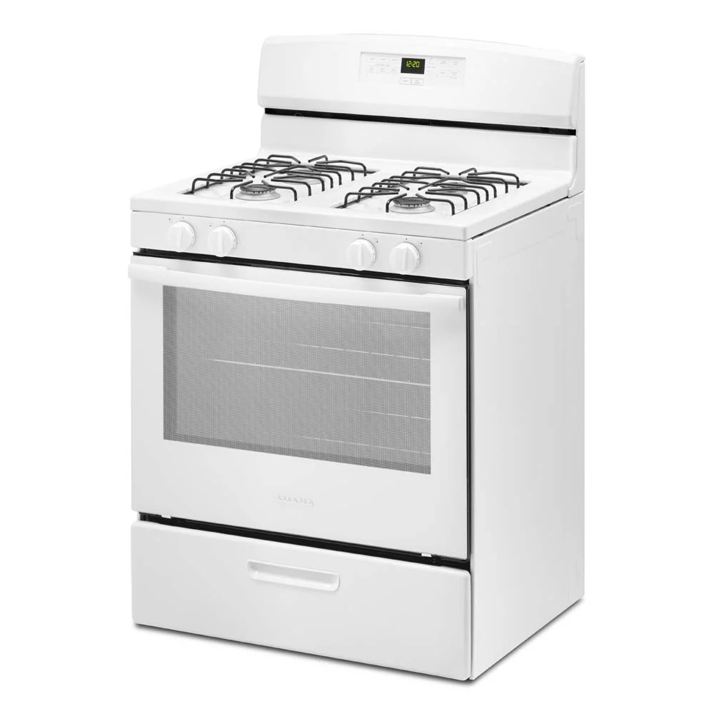Amana® AGR6303MMW 30-inch Gas Range with Bake Assist Temps, EasyAccess