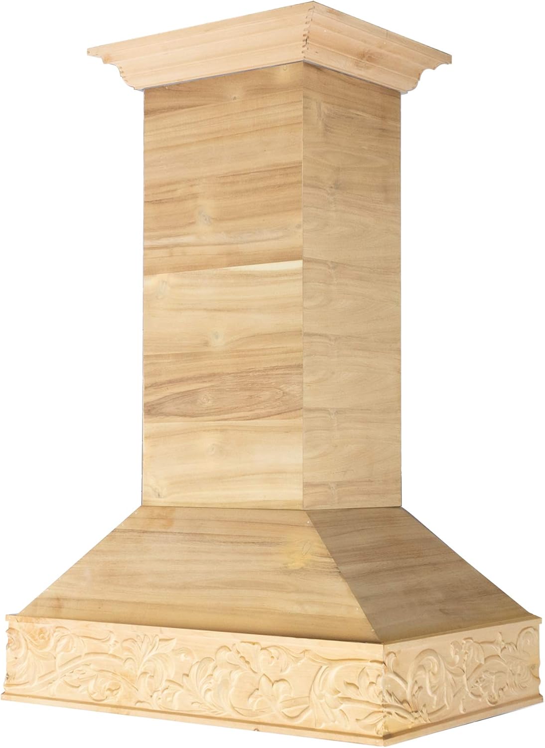 ZLINE 36" Ducted Wooden Island Mount Range Hood in Unfinished Wooden (9373UF-36)