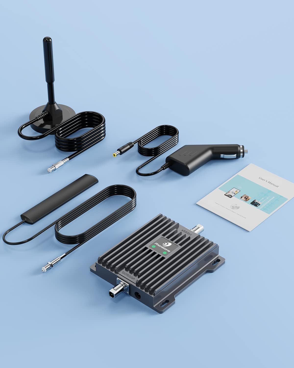 Cell Phone Signal Booster for Cars and SUVs | Boosts 5G 4G LTE Data & Volte for Verizon AT&T on Band 12/13/17 | Omni-Directional Roof Antenna Easy Installation | FCC Approved (2ALZEL65AV)