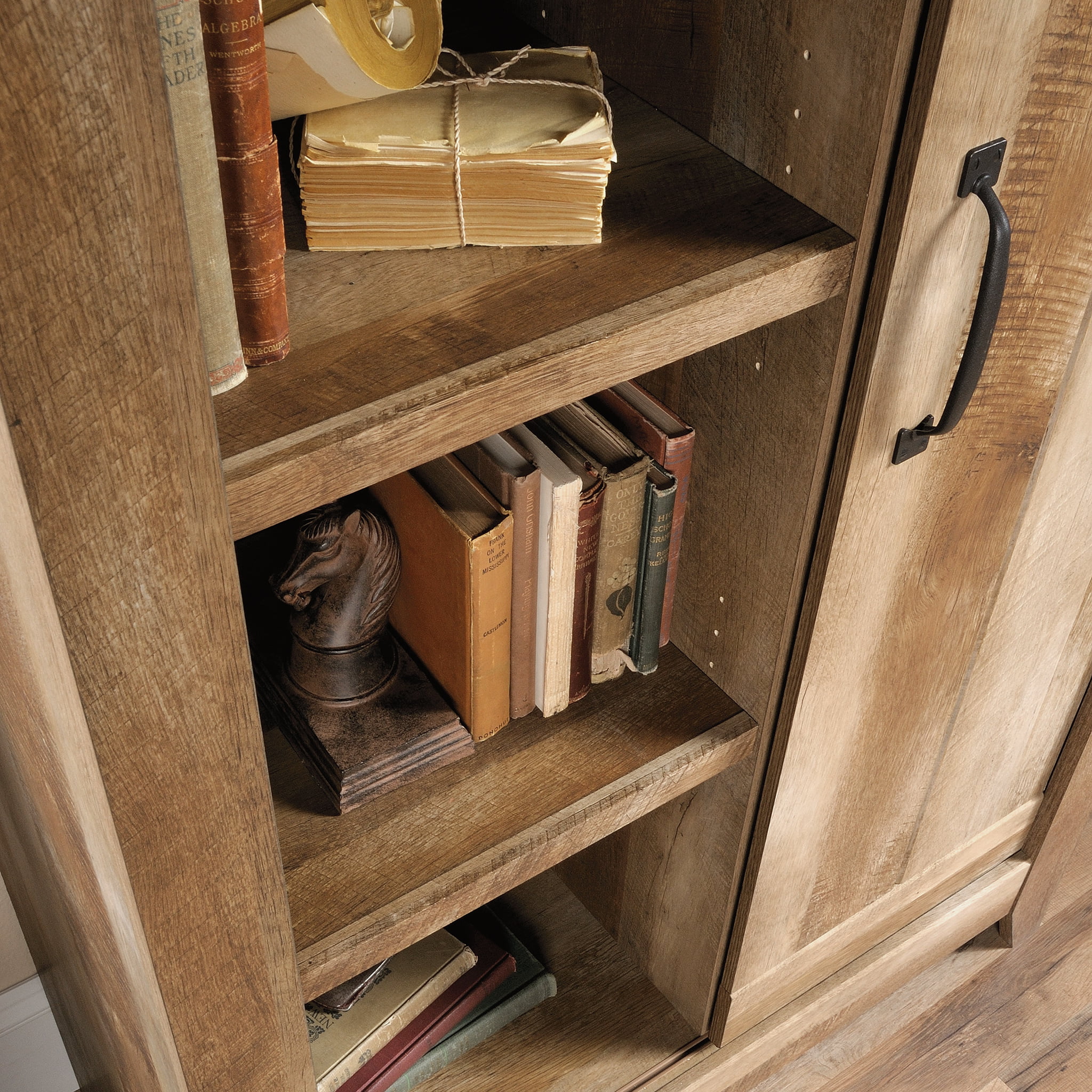 Sauder Adept Storage Cabinet, Craftsman Oak Finish