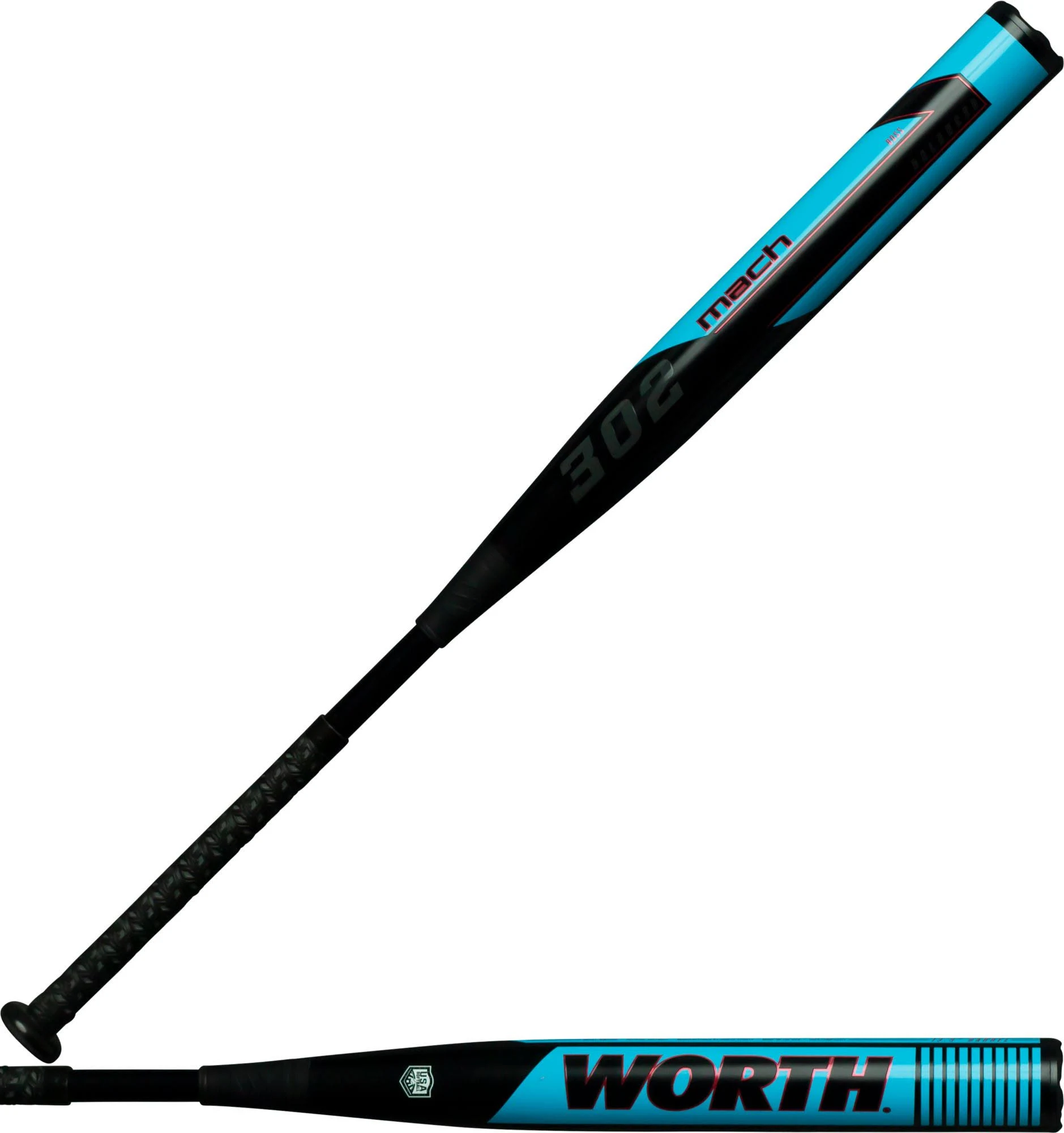 Worth 2020 Mach 1 Boss 302 Balanced ASA/USA WM20BA Slowpitch Softball Bat - Megean