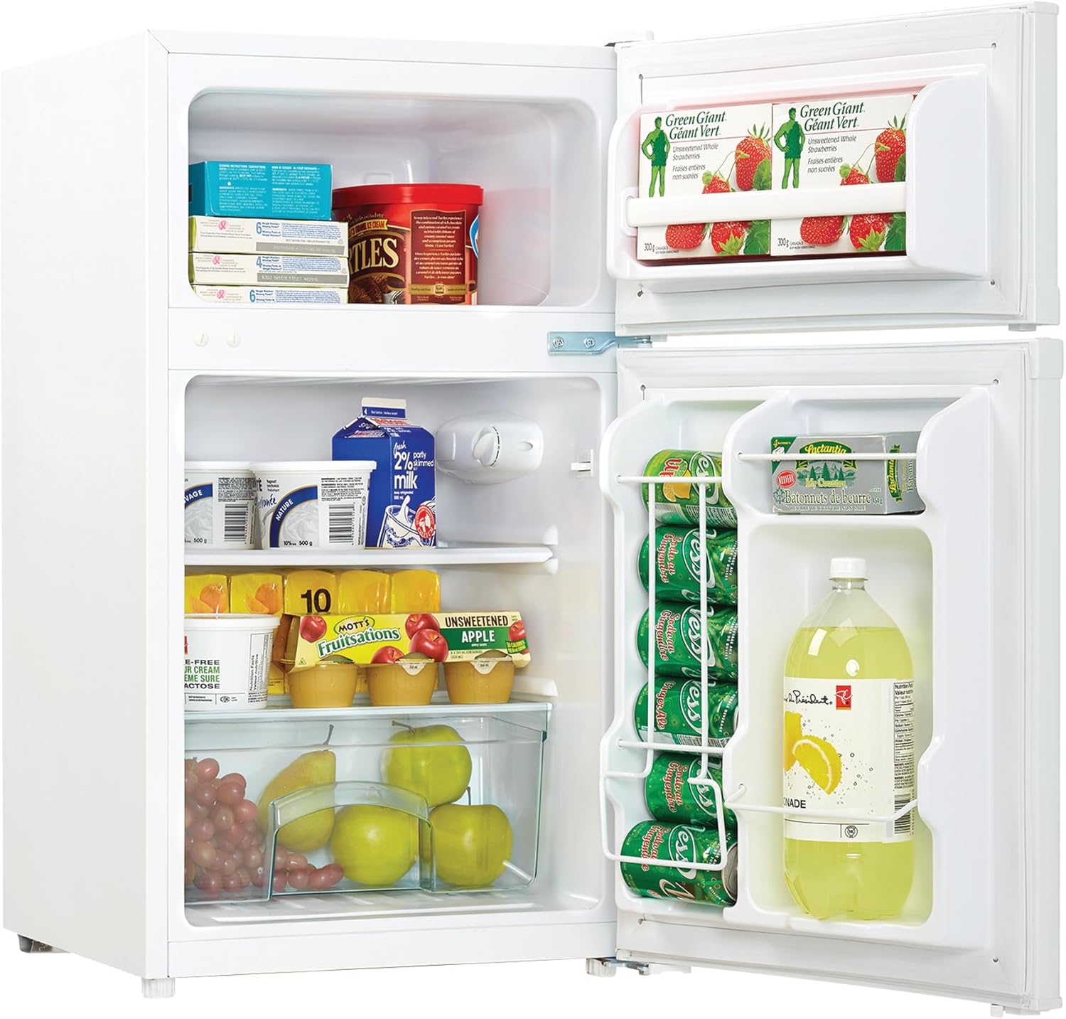 Danby Designer DCR031B1WDD 3.1 Cu.Ft. Compact Refrigerator with Freezer, E-Star Rated Mini Fridge for Bedroom, Living Room, Kitchen, or Office, White