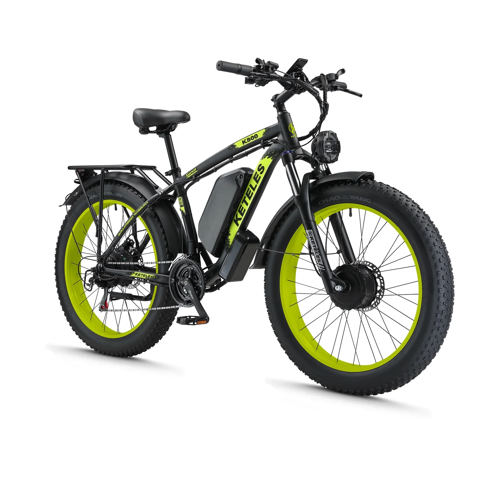Electric Bike for Adults, 2000W 26” Fat Tire Electric Bike, 35MPH AWD Dual Motor Electric Bicycles, 48V 22.4AH Battery Fast Ebikes Dual Hydraulic Brakes - Curated Treasures Market