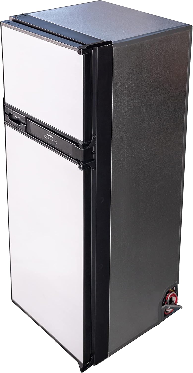 12V/DC Refrigerator Freezer 10cf Stainless for RV BOAT OFF-GRID 2 Doors