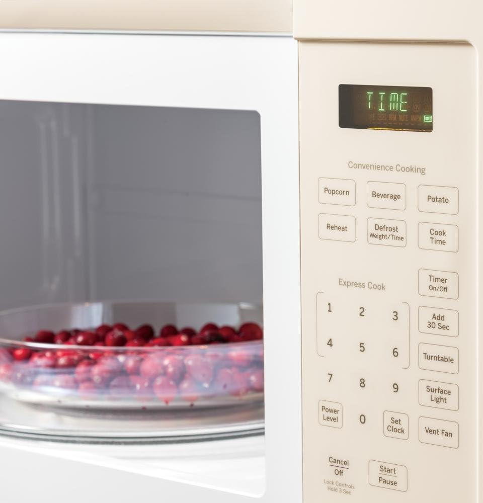 GE JVM3160DFCC 1.6 Cu. Ft. Over-The-Range Microwave Oven, Bisque, 1000 Watts-1029481, beige