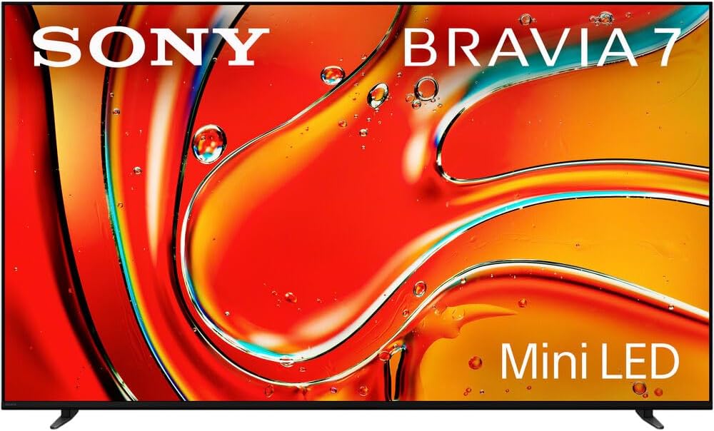 Sony BRAVIA 7 K75XR70 75 inch 4K HDR Smart QLED Mini-LED TV Bundle with Premiere Movie Streaming Package & TV Setup Bundle with Wall Mount + Surge Adapter + HDMI Cable & More (2024 Model)