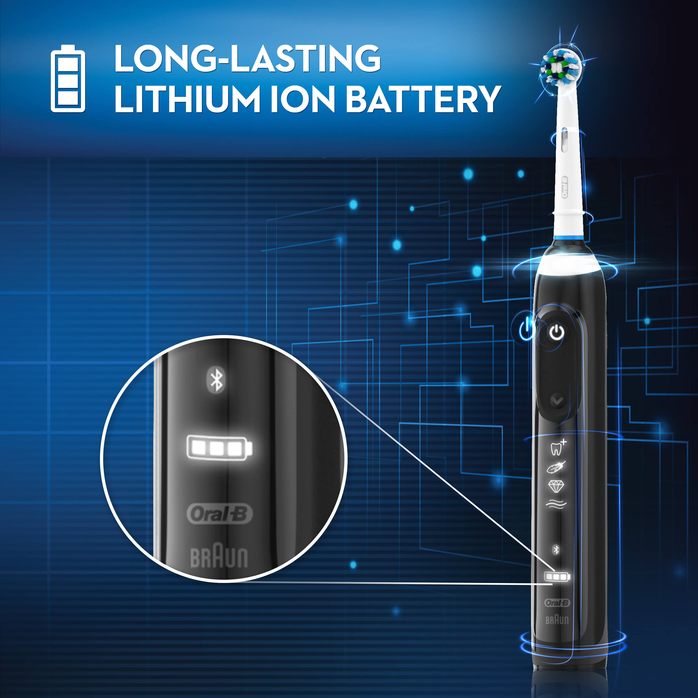 Oral-B Pro 7500 Power Rechargeable Electric Toothbrush Powered by Braun Black
