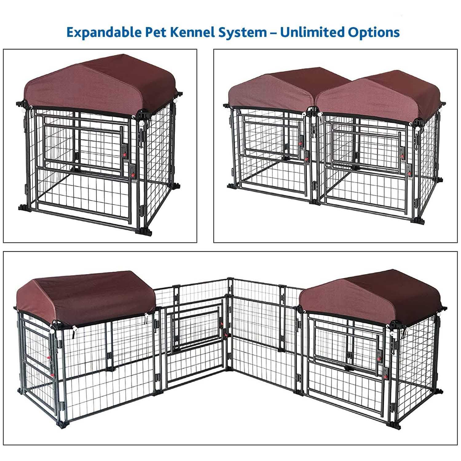 TRIXIE Deluxe Outdoor Dog Kennel with Cover - Pet Supplies online store