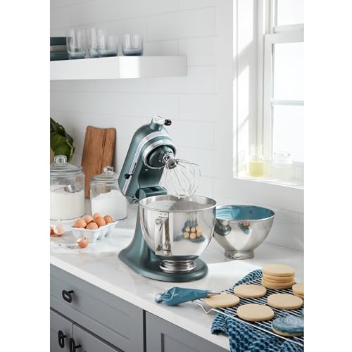 KitchenAid Artisan Series 5 Quart Tilt Head Stand Mixer with Pouring Shield KSM150PS, Removable bowl, Aqua Sky