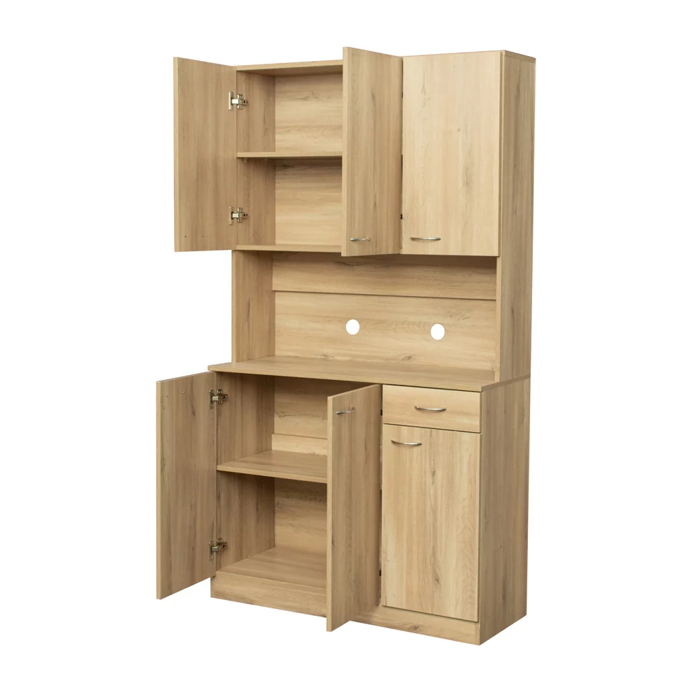 Kitchen Pantry Storage Cabinet, 71'' Freestanding Cabinet with Buffet Cupboard and Microwave Stand, Modern Hutch Cabinet for Home Kitchen