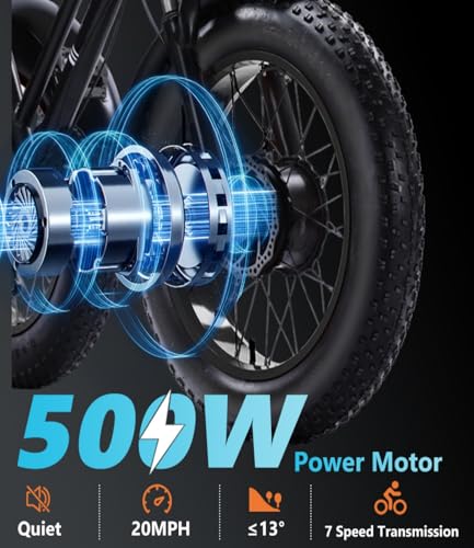 Electric Tricycle for Adults, Peak 750W/500W, Electric Trike, 20"x4.0" Folding Fat Tire 3 Wheel Electric Trike, Max 20MPH,with Large Basket and 48V 15/13 Ah Removable Battery