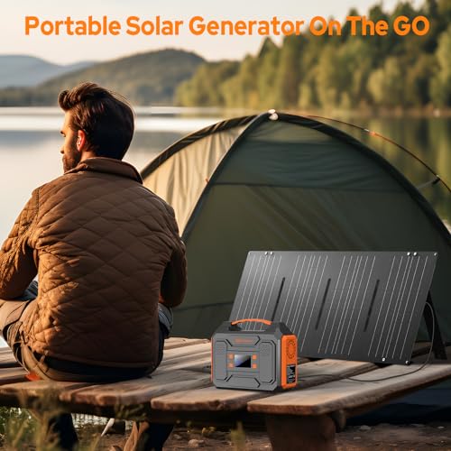 ZeroKor Portable Power Station,Outdoor Solar Generator with DC AC Outlet for Home Use Camping RV Travel