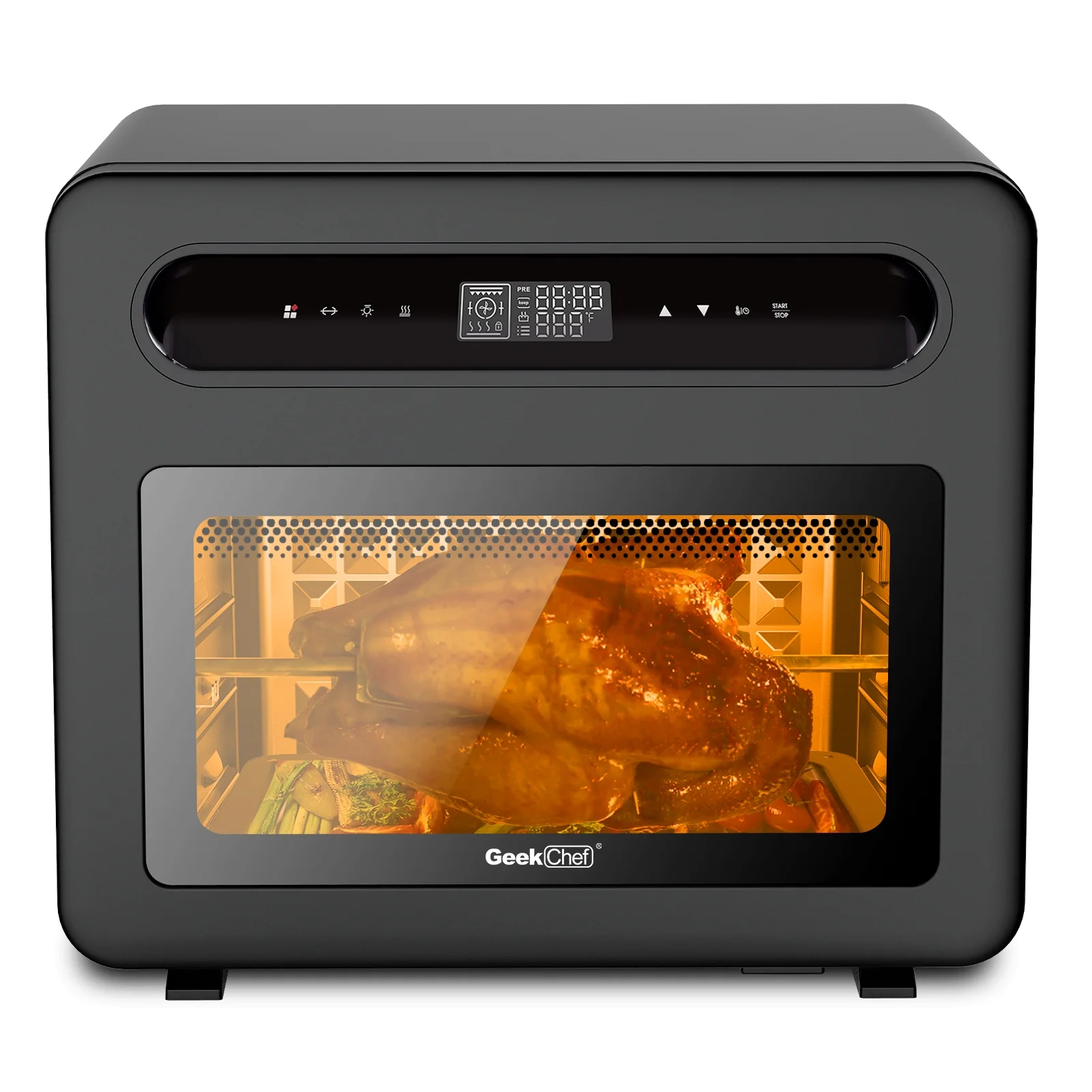 Air Fryer Toast Oven Combo with Rotisserie and Dehydrator Extra Large Capacity Family Size,with 6 Slice Toast, 12" Pizza,26 QT