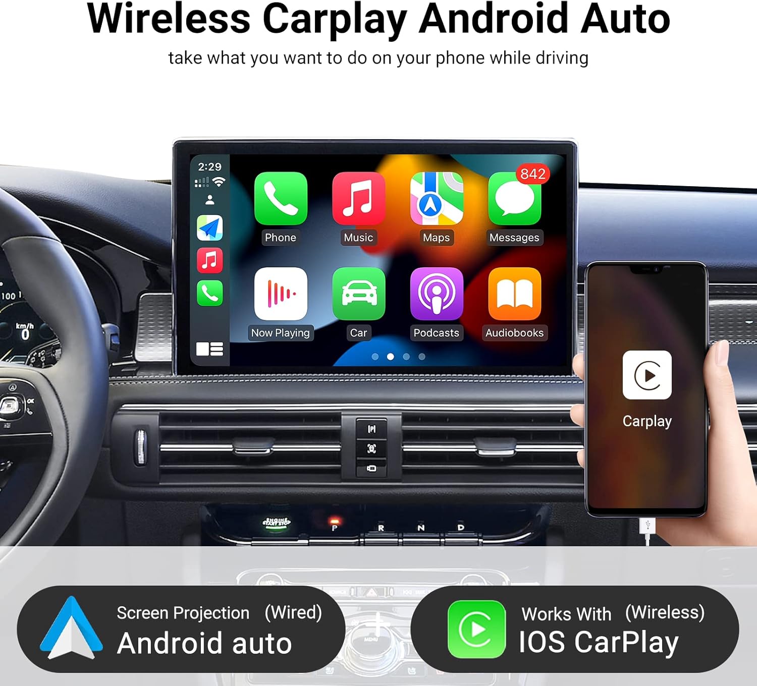 Roadanvi for Toyota Corolla 2019 2020 Car Stereo Radio for Car Navigation Carplay Android Auto Bluetooth 1280x720 IPS Touch Screen 4GB+64GB