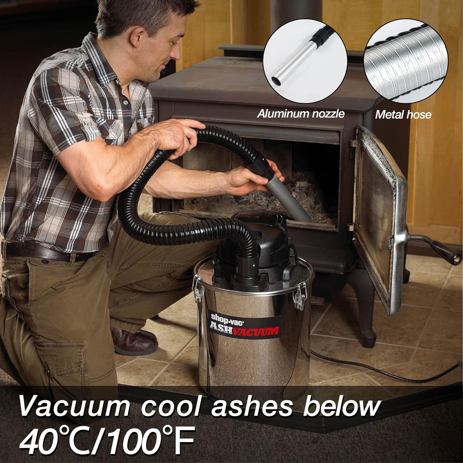 Shop-Vac 4 Gallon 2.0 Peak HP Ash Vacuum and 5 Gallon 9.0 Peak Kpa Ash Vacuum