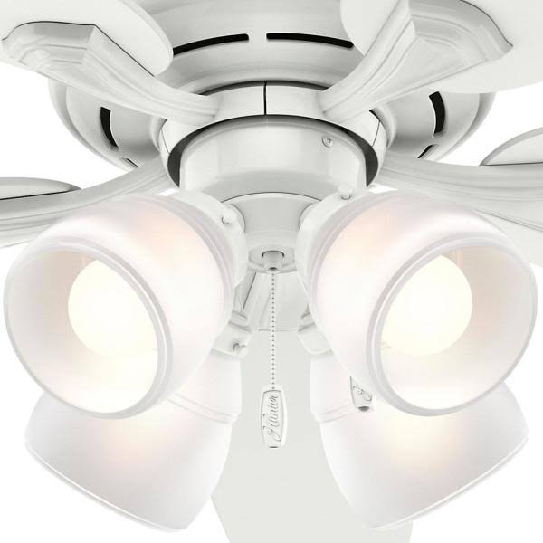 Hunter Channing 52 in. LED Indoor Snow White Ceiling Fan with Light