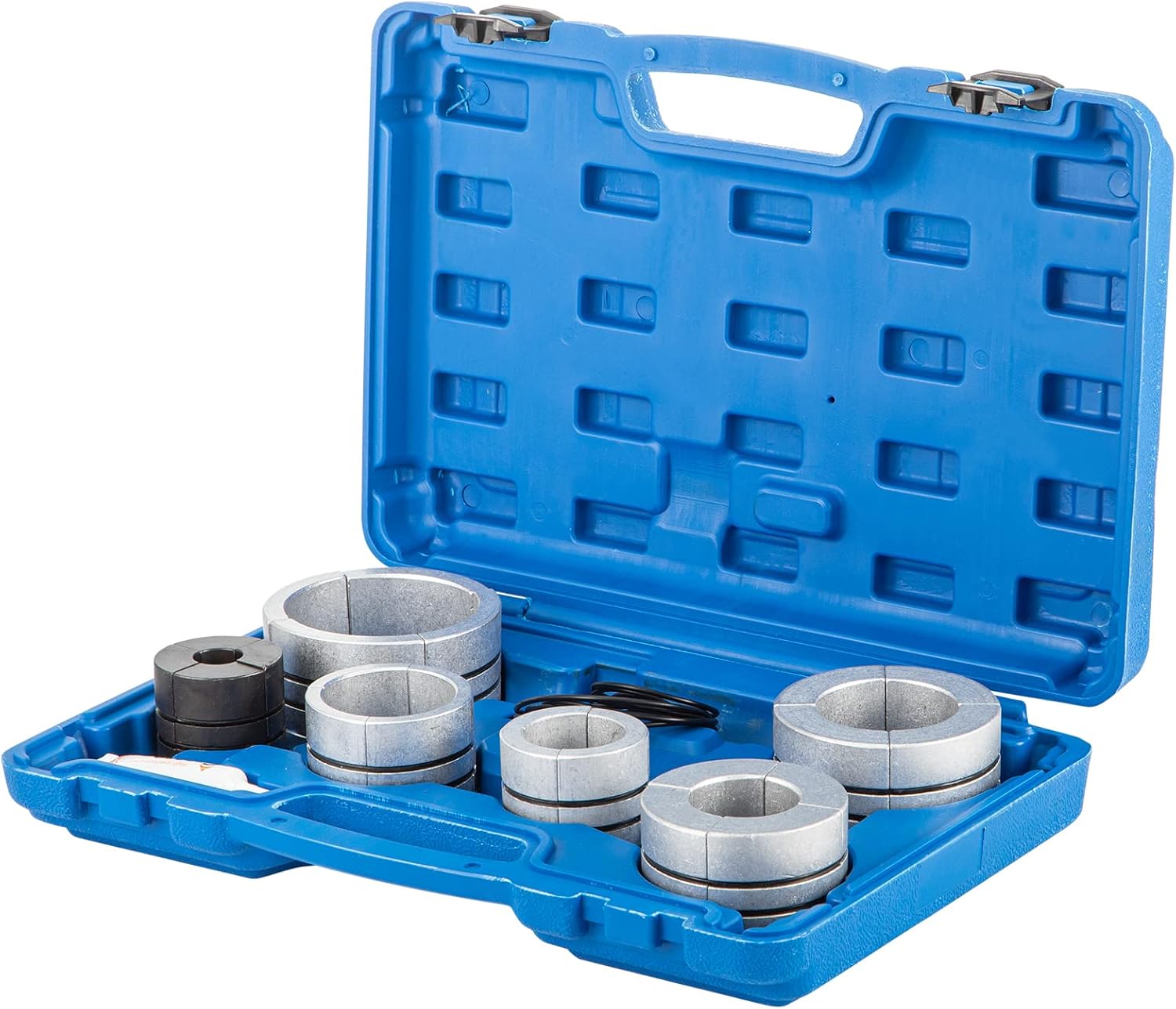 VEVOR Hydraulic Exhaust Pipe Expander, 1-5/8 to 4-1/4 Size, 10 T Pedal Pump Included w/4 Dies and 2 Storing Cases for Copper, Aluminum Tubes in Car Repairing