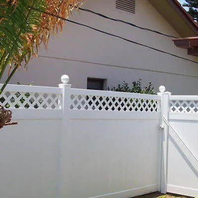 Weatherables Vinyl Privacy Fence Panel Kit 6ft. H x 8ft. W Water Resistant White