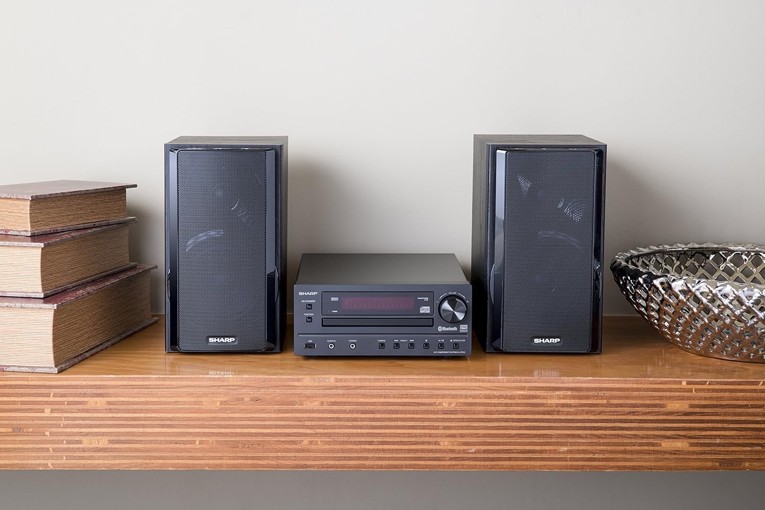 Sharp XL-HF203B Hi-Fi Component Stereo Speaker System with High Resolution Audio