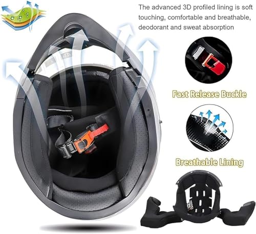 DOT Approved,with Double Visor Microphone,Full Face Motorcycle Helmet,Motorbike Bluetooth Modular Helmet,Flip Up Motorcycle Helmet,Full Face Flip Anti-Fog Dual Visor Helmet,Integrated Helmet